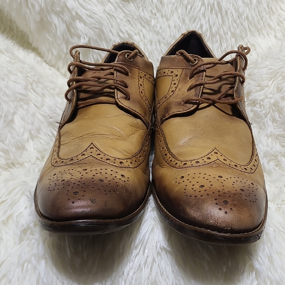 ROCKPORT Men's Two-Tone Brown Wingtip Oxfords - Size 12 - Picture 2 of 9